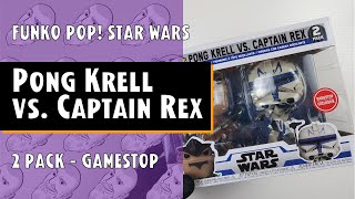 Pong Krell vs Captain Rex 2 pack Funko Pop  Star Wars  GameStop  Just One Pop Showcase [upl. by Akiam476]