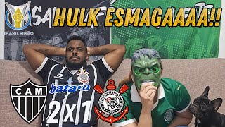 React Atletico Mineiro x Corinthians 2 gols de Hulk [upl. by Anauqaj]