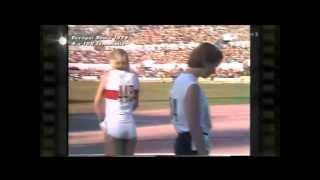 Powerful East German girls break World Record in sprint 4 × 100 metres relay 1974 Euro Champs [upl. by Emia50]