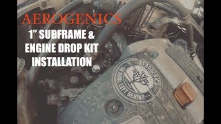 AEROGENICS 1quot SUBFRAME amp ENGINE DROP KIT INSTALL  2003 HONDA ELEMENT [upl. by Orlene195]