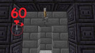 2x1 Piston Door In Minecraft Bedrock In Under 60 Seconds [upl. by Adliw530]