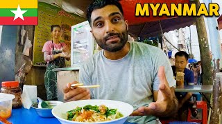 Myanmar Street Food Tour In Yangon [upl. by Shantee]