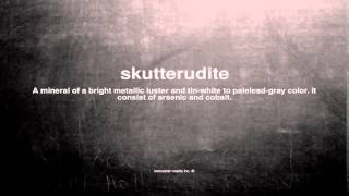 What does skutterudite mean [upl. by Martsen]