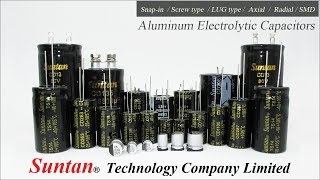 Suntan Offer All Kinds of Aluminum Electrolytic Capacitors [upl. by Ardme]