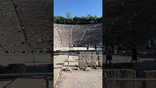 A View from the Top of the Ancient Theatre of Epidaurus in Greece [upl. by Nomed]