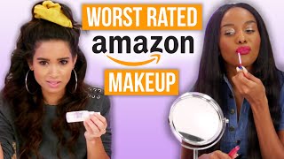 Testing Amazon’s WORST Rated Makeup Beauty Break [upl. by Kcirdlek]