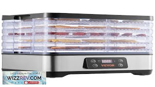 VEVOR Food Dehydrator Machine 5Tray Fruit Dehydrator 300W Electric Food Dryer w Review [upl. by Aihsined]