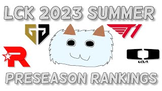 LCK 2023 Summer Split Preseason Power Rankings [upl. by Allehcim]