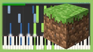 Subwoofer Lullaby  Minecraft PIANO TUTORIAL  SHEET MUSIC [upl. by Yllaw]