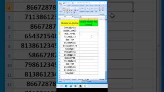 How to Find Invalid Mobile Number and Delete in Excel🔥🤔excel short viral computer [upl. by Karil]