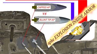 88cm Pzgr 39 vs 85mm BR365  Explosion inside the armor  Armor Penetration [upl. by Ellinad]