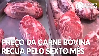 Preço da carne bovina recua pelo sexto mês seguido [upl. by Nalyorf]