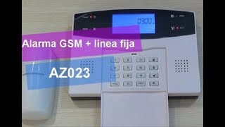 🔻🔻🔻Alarma hogar AZ023 con linea fija y conexión GSM para casas🔻Sin Cuotas🔻Seguridad🔻Castellano [upl. by Anul80]