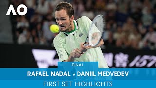 Rafael Nadal v Daniil Medvedev 1st Set Highlights F  Australian Open 2022 [upl. by Marasco790]