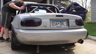 13b Rotary Powered Miata  Exhaust 2 RewedMiata [upl. by Ilatfen]