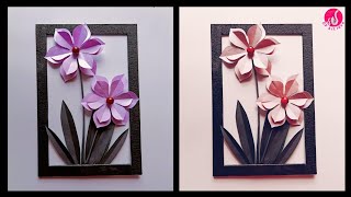 DIY Wall Hanging  Flower Wall Hanging Handmade Paper Wall Hanging  Easy Craft [upl. by Pauli]