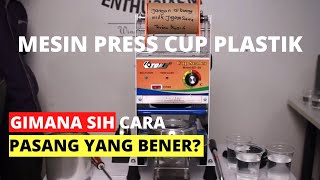 TUTORIAL  CARA PAKAI CUP SEALER Cara Pasang Plastik Rol dan Cara Press Cup menggunakan Cup Sealer [upl. by Sachiko676]