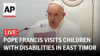 LIVE Pope Francis visits children with disabilities in East Timor [upl. by Ettegirb969]