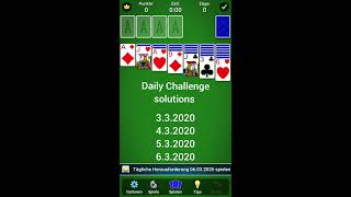 Mobilityware Solitaire Daily Challenges 03032020 04032020 05032020 06032020 solutions [upl. by Narcissus]