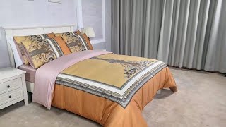 Custom Duvet Cover King Size Bed Sheets  Pingio Home httpspingiohomecom [upl. by Riatsila]