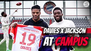 Alphonso Davies hosts NFL MVP Lamar Jackson at the FC Bayern Campus [upl. by Taran874]