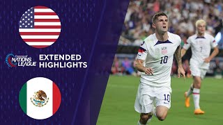 USA vs Mexico Extended Highlights  CONCACAF Nations League  CBS Sports Golazo [upl. by Ahsenad]