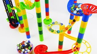 Aprende Colores con Tobogán de Canicas Juegos Infantiles Marble Maze Run [upl. by Bick415]