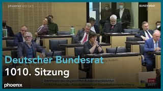 1010 Sitzung des Deutschen Bundesrates u a Antrittsrede Bodo Ramelow [upl. by Bunny]