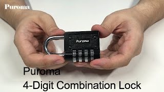 User Guide  How to Set and Reset Puroma 4 Digit Combination Lock  Official Ver [upl. by Nnave]