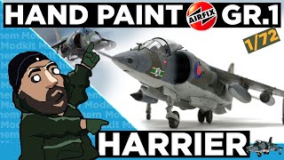 Hand Paint The Airfix 172 Harrier GR1 [upl. by Rebliw]