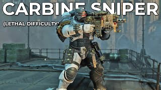 Space Marine 2 – Carbine Sniper Hunts Down Chaos Marines Solo Lethal Difficulty [upl. by Esiole752]