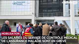 Rassemblement à Troyes contre la suppression du service de contrôle médical de l’Assurance M [upl. by Anoy]