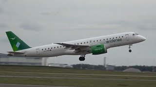 Wideroe Embraer E190E2 LNWEB takeoff from Helsinki Sep 26 2023 [upl. by Pantin]