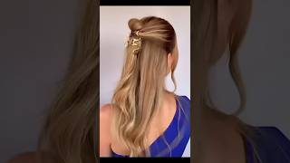 Easy Elegant hairstyle 💜 hairstyles fashion shorts youtube beauty easy navratri hair trend [upl. by Farro]