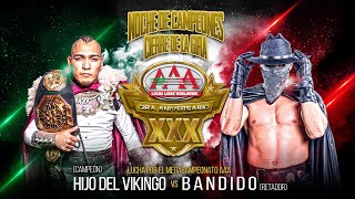 Vikingo Vs Bandido por el Megacampeonato de Lucha Libre AAA [upl. by Ettenahs376]