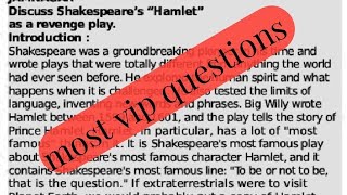 Discuss hamlet as a revenge play [upl. by Atiuqnahs]