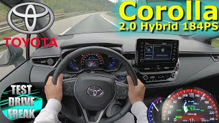 2021 Toyota Corolla Touring Sports 20 Hybrid 184 PS TOP SPEED AUTOBAHN DRIVE POV [upl. by Einahpad272]