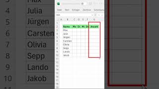 Anwesenheitsliste in Excel erstellen excel office365 [upl. by Nive]