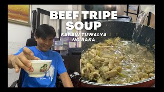 Beef Tripe Soup  Sabaw Tuwalya ng Baka with Moringa Leaves [upl. by Mckenzie]