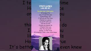 Lana Del Rey  Video Games Lyrics shorts [upl. by Yelrah]