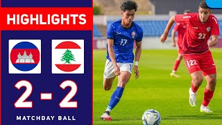 HIGHLIGHTS  Cambodia vs Lebanon 22  AFC U23 Asian Cup 2023 កម្ពុជា vs លីបង់ [upl. by Juakn]