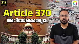 എന്താണ് ആർട്ടിക്കിൾ 370 What is Article 370 Malayalam Jammu and Kashmir Verdict 2023  alexplain [upl. by Yawnoc845]