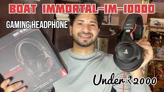 Boat Immortal 1000D Gaming Headphones  71 Surround Sound  Dolby Atmos [upl. by Marcellina201]