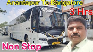 Anantapur To Bangalore Non Stop AC Multi Axle Bus  Munirathnam Motors Non Stop [upl. by Rosdniw879]