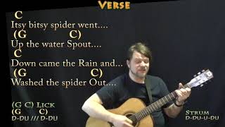 Itsy Bitsy Spider 2  fingerpicking version [upl. by Attenaj624]