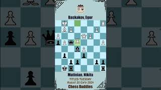 TITLED TUESDAY  Baskakov Egor vs Matinian Nikita  August 20 Early 2024 Chesscom 2024 [upl. by Eisse]