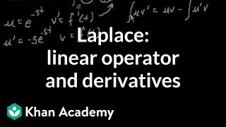 Laplace as linear operator and Laplace of derivatives  Laplace transform  Khan Academy [upl. by Bevers]