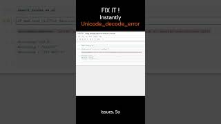 Fix Unicode UTF error in Python Pandas python pythonprogramming datascience pythontutorial code [upl. by Seessel]