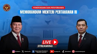 PENERIMAAN DAN PENYERAHAN MEMORANDUM MENTERI PERTAHANAN RI [upl. by Ranilopa]