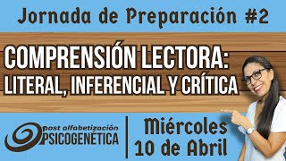 Comprensión Lectora Literal Inferencial y Crítica [upl. by Tennos]